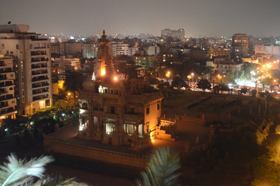 قصر البارون ليلاً بحى مصر الجديدة