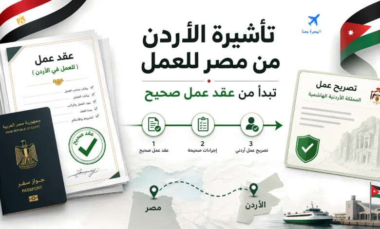 تأشيرة الاردن من مصر لغرض العمل