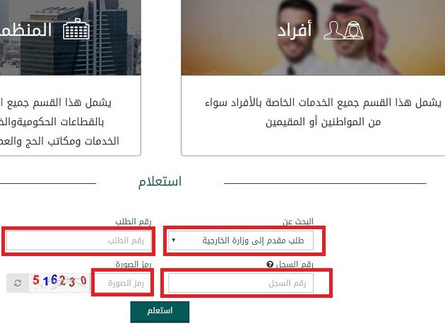 وزارة الخارجية استعلام عن تاشيرة