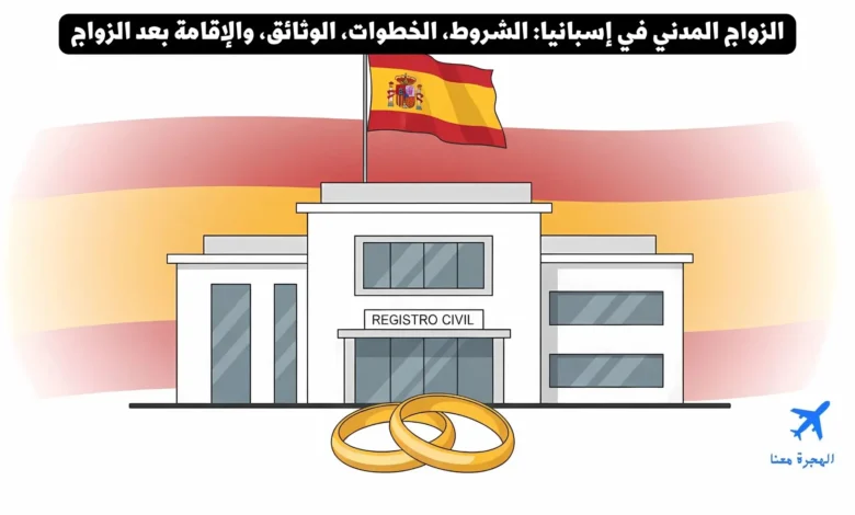 الزواج المدني في إسبانيا: الشروط، الخطوات، الوثائق، والإقامة بعد الزواج