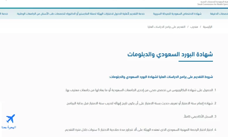 البورد السعودي 