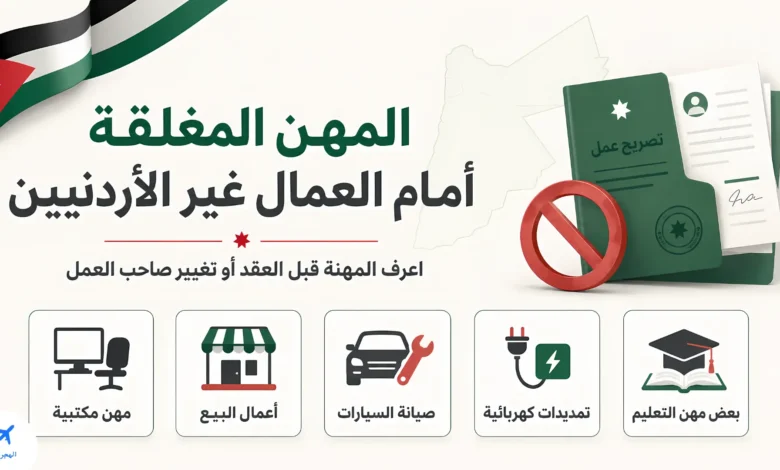 المهن المغلقة لغير الأردنيين في الأردن